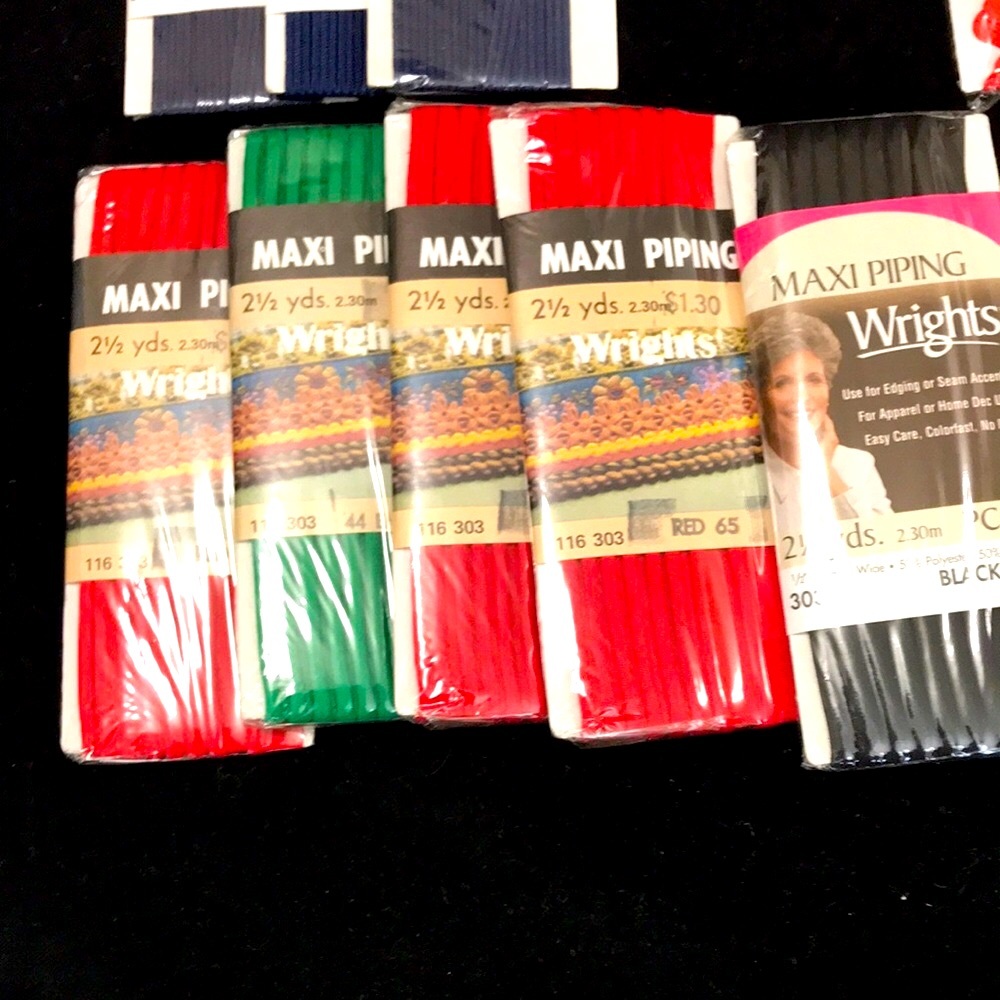 Assorted MAXI PIPING, HEM TAPE, RICK RACK, BIAS TAPE Collection - Picture 3 of 6